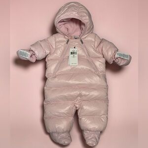 Ralph Lauren 3M Pink Down Bunting Snowsuit Hooded Puffer NWT
